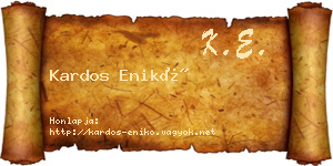 Kardos Enikő névjegykártya